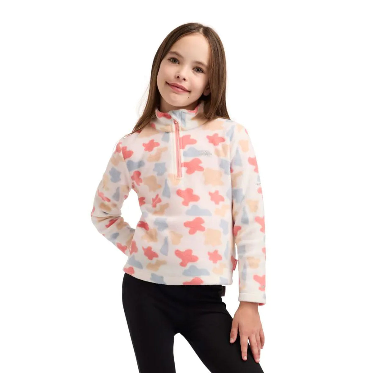White - Side - Trespass Childrens-Kids Allendale Abstract AT200 Fleece Top