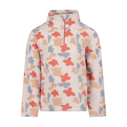 White - Front - Trespass Childrens-Kids Allendale Abstract AT200 Fleece Top