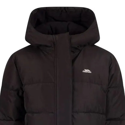 Black - Side - Trespass Childrens-Kids Northridge Long Length Padded Jacket