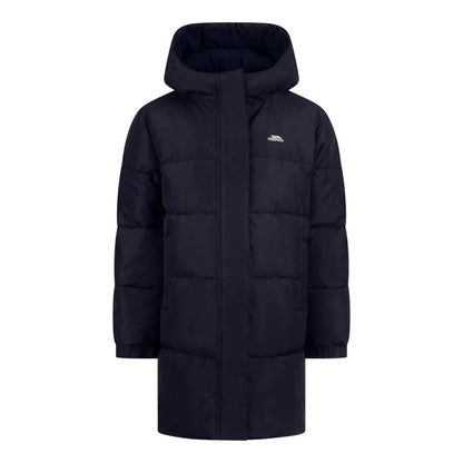 Navy - Front - Trespass Childrens-Kids Northridge Long Length Padded Jacket