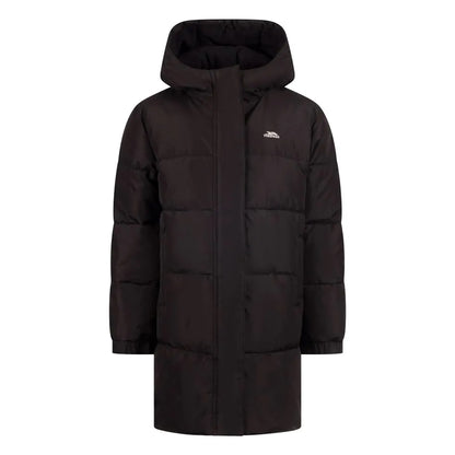 Black - Front - Trespass Childrens-Kids Northridge Long Length Padded Jacket