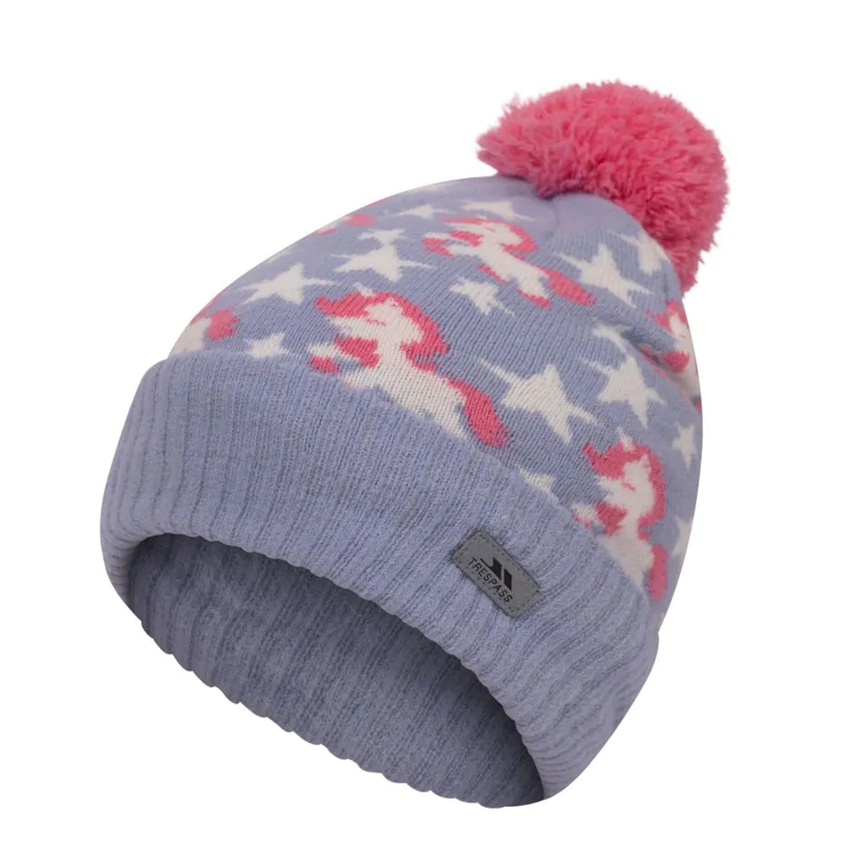 Light Blue - Front - Trespass Childrens-Kids Lirita Unicorn Beanie