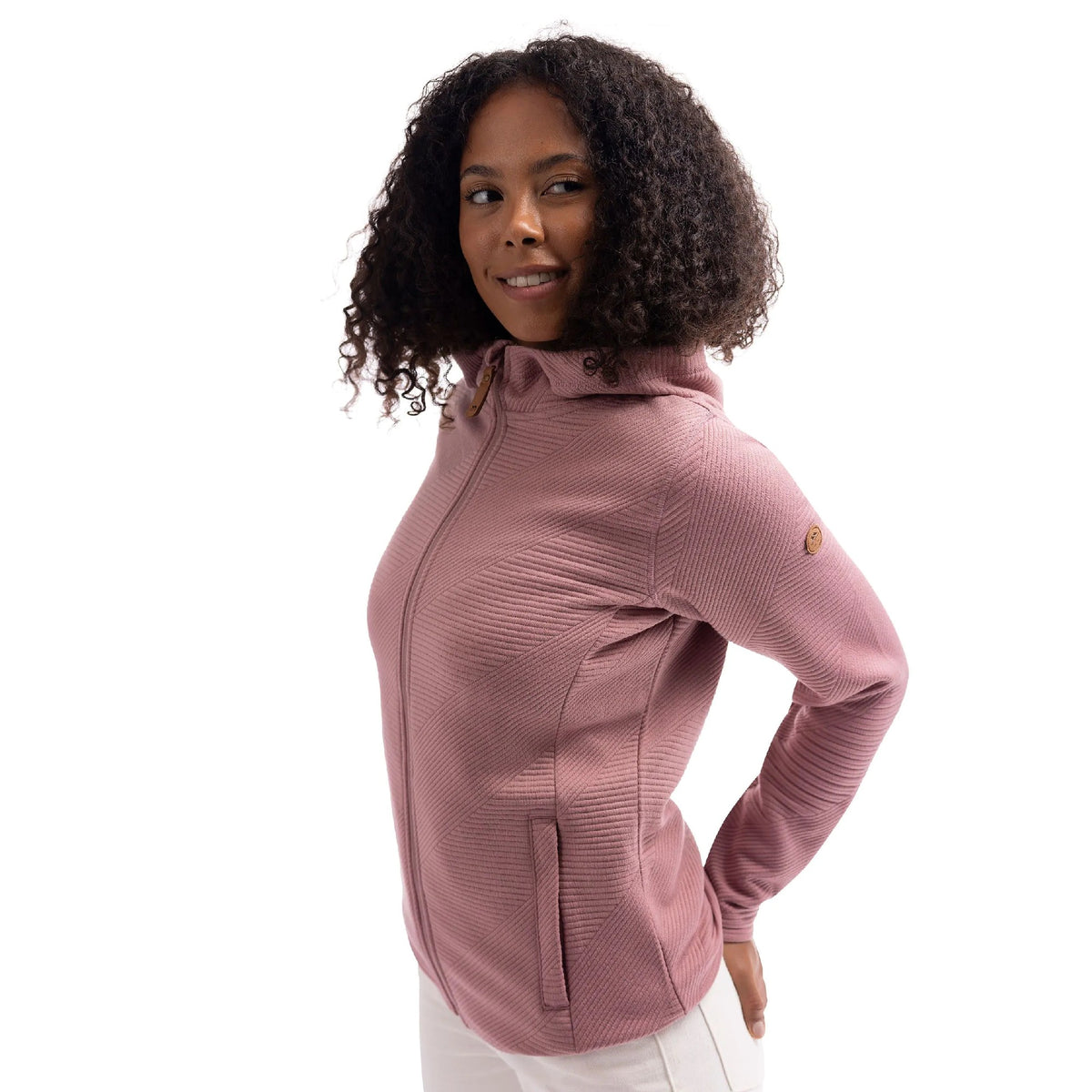 Rose Faded - Side - Trespass Womens-Ladies Julane Full Zip Hoodie