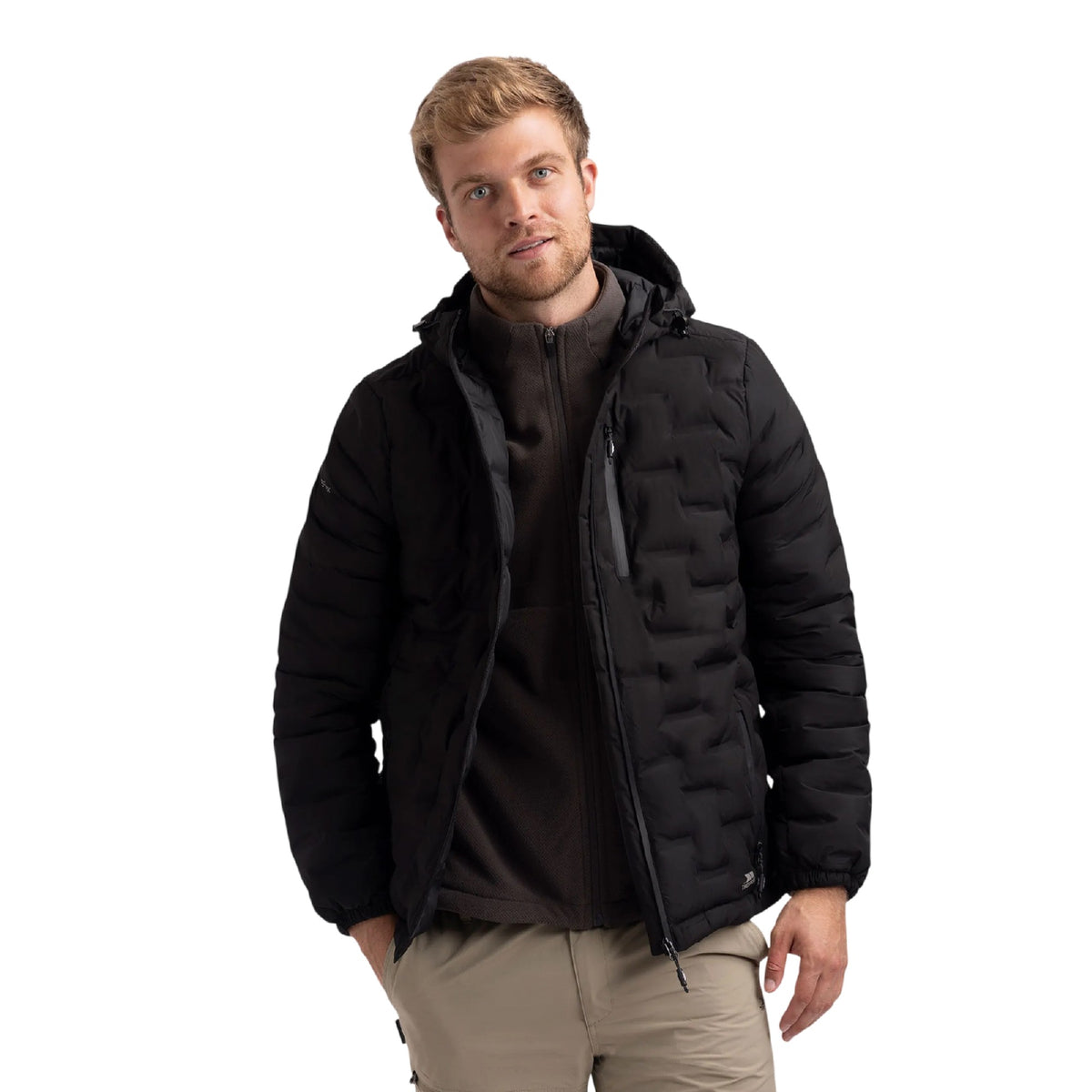 Black - Pack Shot - Trespass Mens Jaymes Waterproof Jacket