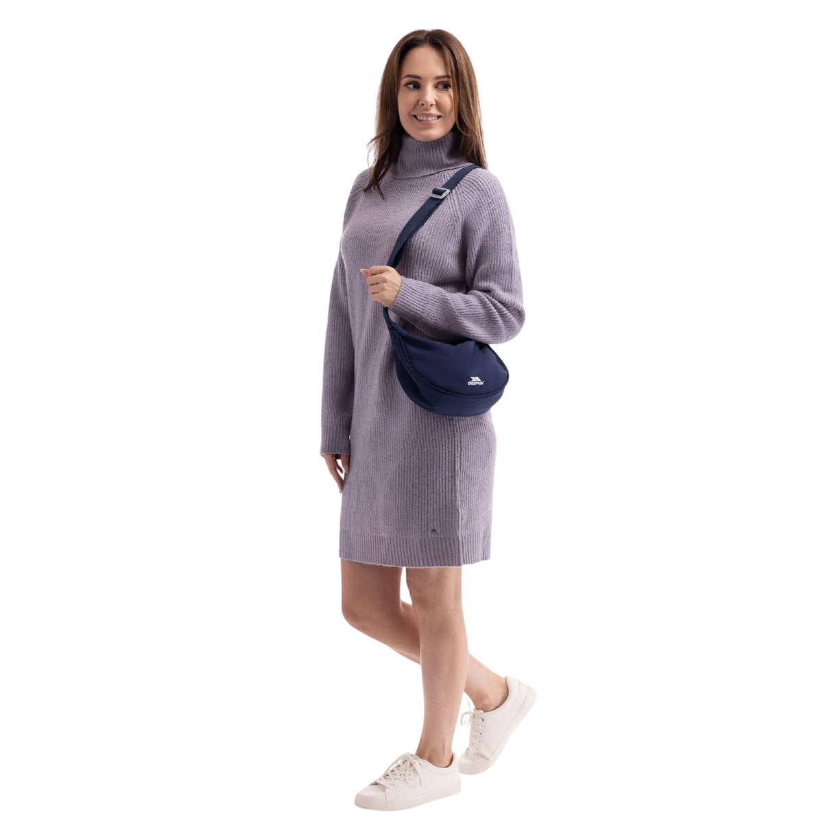 Grey Marl - Pack Shot - Trespass Womens-Ladies Mattia Knitted Sweater Dress