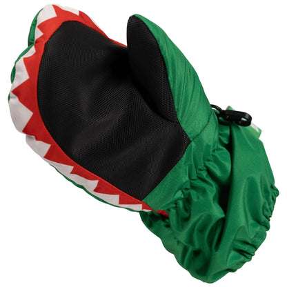 Clover - Side - Trespass Boys Playful Dinosaur Ski Mittens