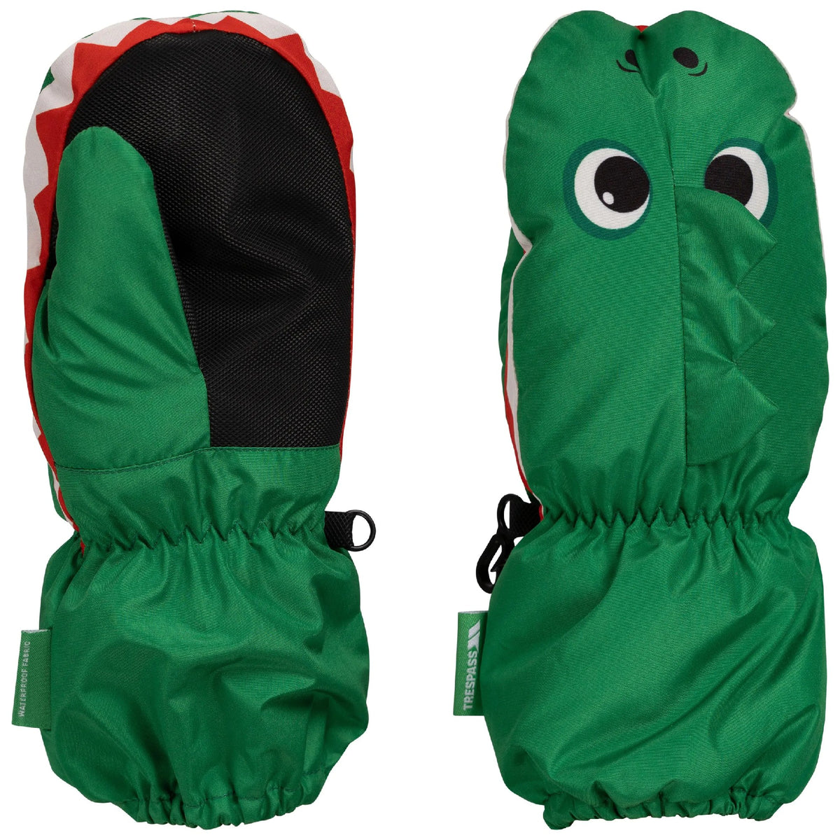 Clover - Pack Shot - Trespass Boys Playful Dinosaur Ski Mittens