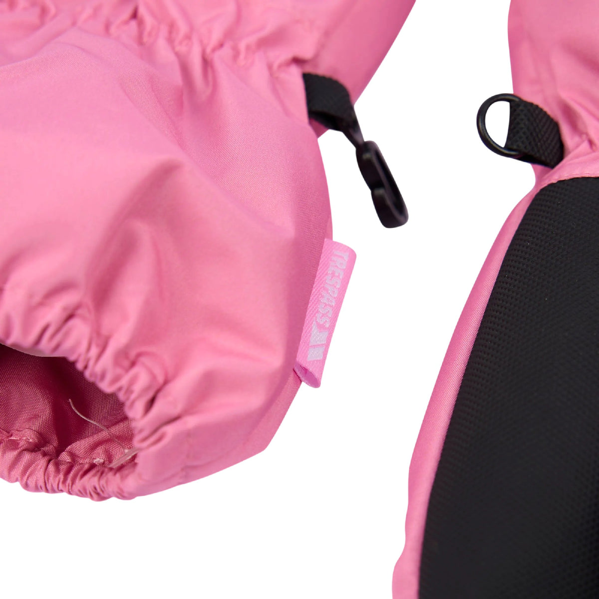 Pink - Back - Trespass Girls Charm Ski Mittens