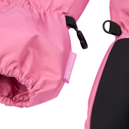 Pink - Back - Trespass Girls Charm Ski Mittens