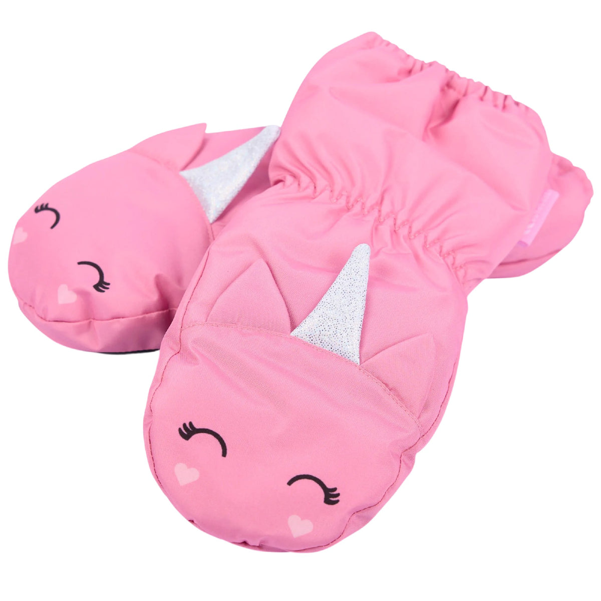 Pink - Close up - Trespass Girls Charm Ski Mittens