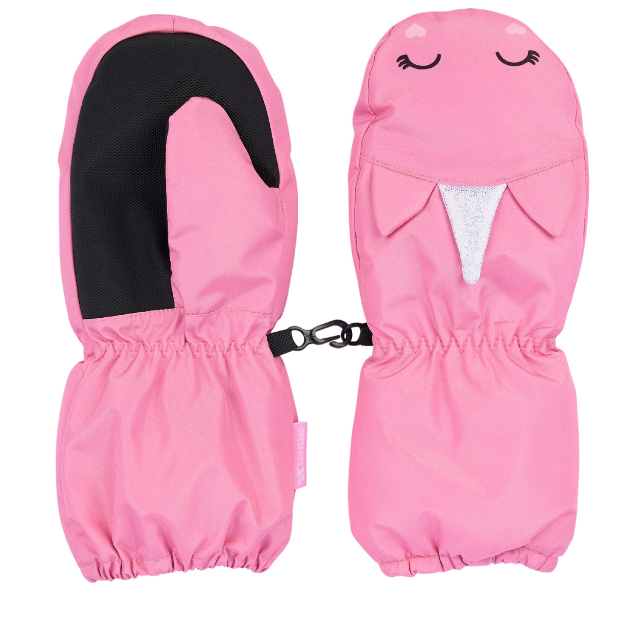 Pink - Front - Trespass Girls Charm Ski Mittens