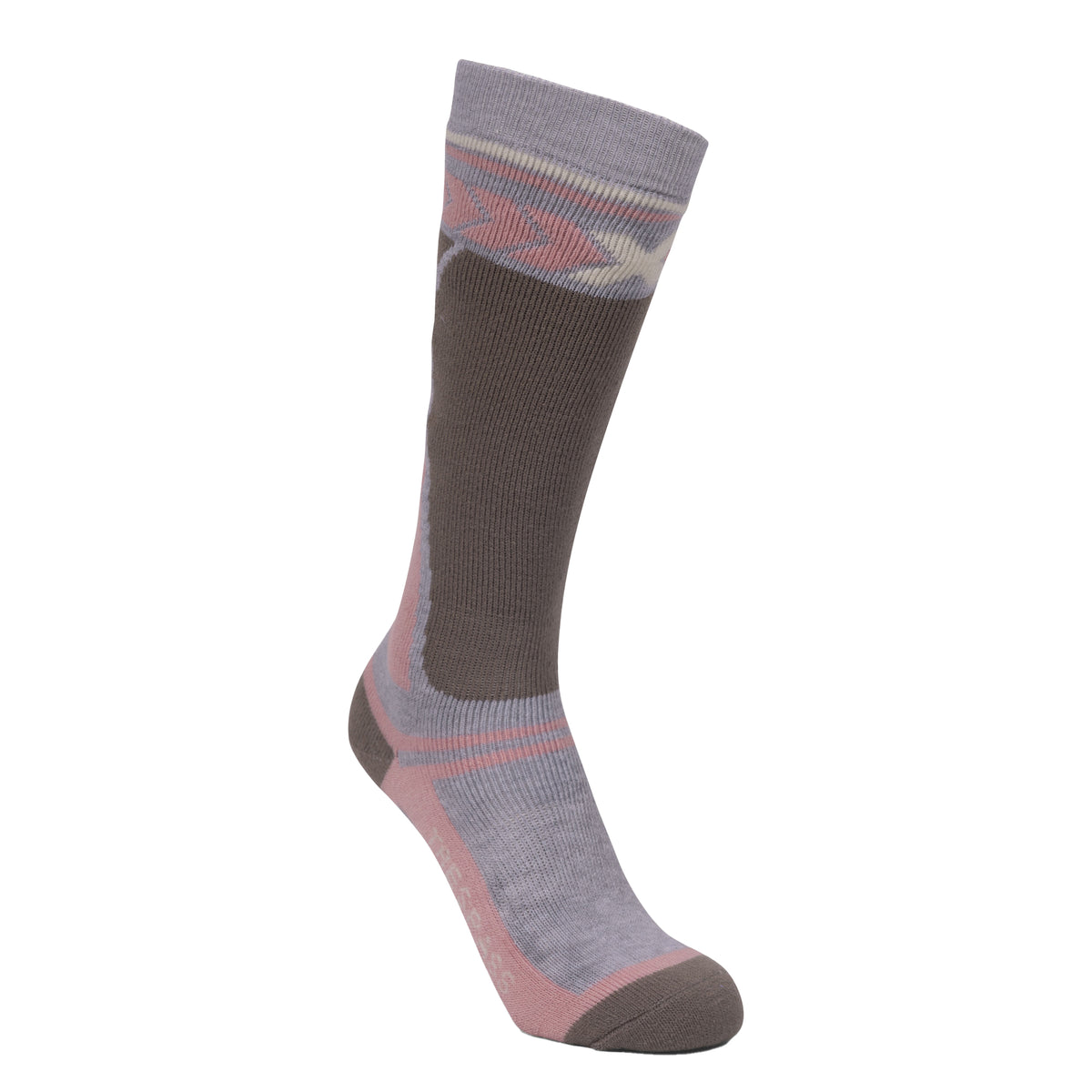 Pink-Wisteria - Front - Trespass Childrens-Kids Boreeze Ski Socks