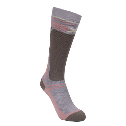 Pink-Wisteria - Front - Trespass Childrens-Kids Boreeze Ski Socks