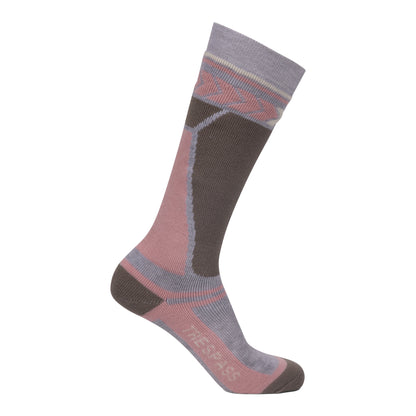 Pink-Wisteria - Lifestyle - Trespass Childrens-Kids Boreeze Ski Socks