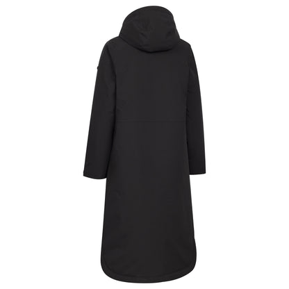 Black - Back - Trespass Womens-Ladies Abby Longline Waterproof Jacket