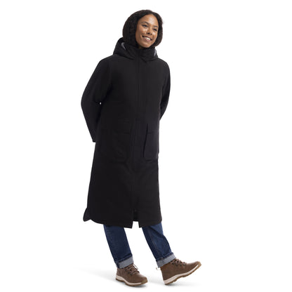Black - Pack Shot - Trespass Womens-Ladies Abby Longline Waterproof Jacket