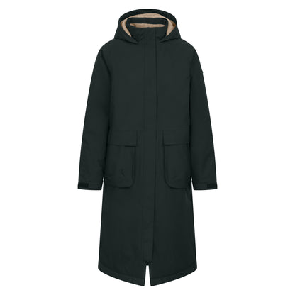 Dark Green - Front - Trespass Womens-Ladies Abby Longline Waterproof Jacket