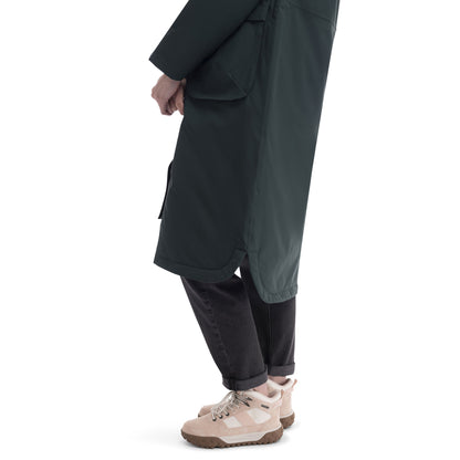 Dark Green - Side - Trespass Womens-Ladies Abby Longline Waterproof Jacket