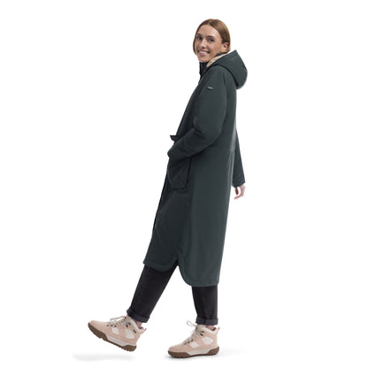 Dark Green - Lifestyle - Trespass Womens-Ladies Abby Longline Waterproof Jacket
