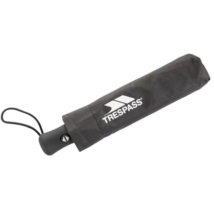 Black - Pack Shot - Trespass Stead Wind Resistant Folding Umbrella