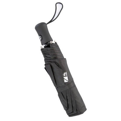 Black - Close up - Trespass Stead Wind Resistant Folding Umbrella