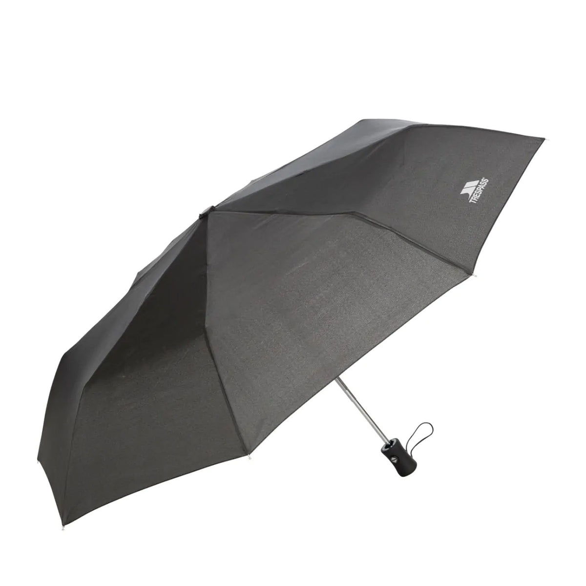 Black - Front - Trespass Stead Wind Resistant Folding Umbrella