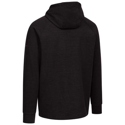 Black Marl - Back - Trespass Mens Rocky Active Full Zip Hoodie