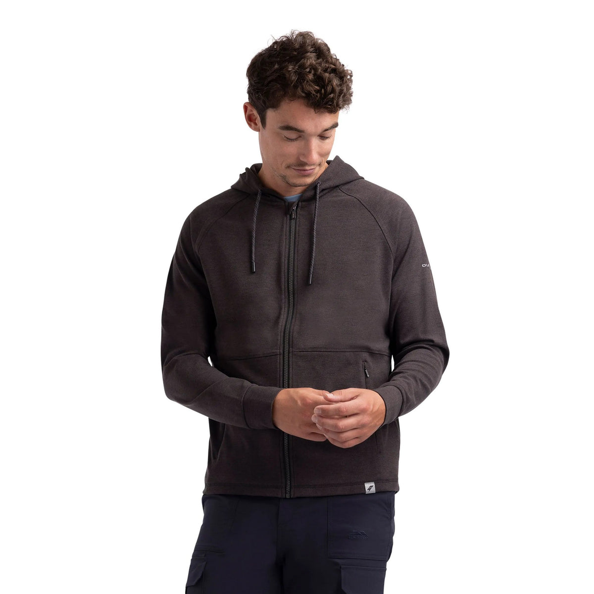 Black Marl - Lifestyle - Trespass Mens Rocky Active Full Zip Hoodie