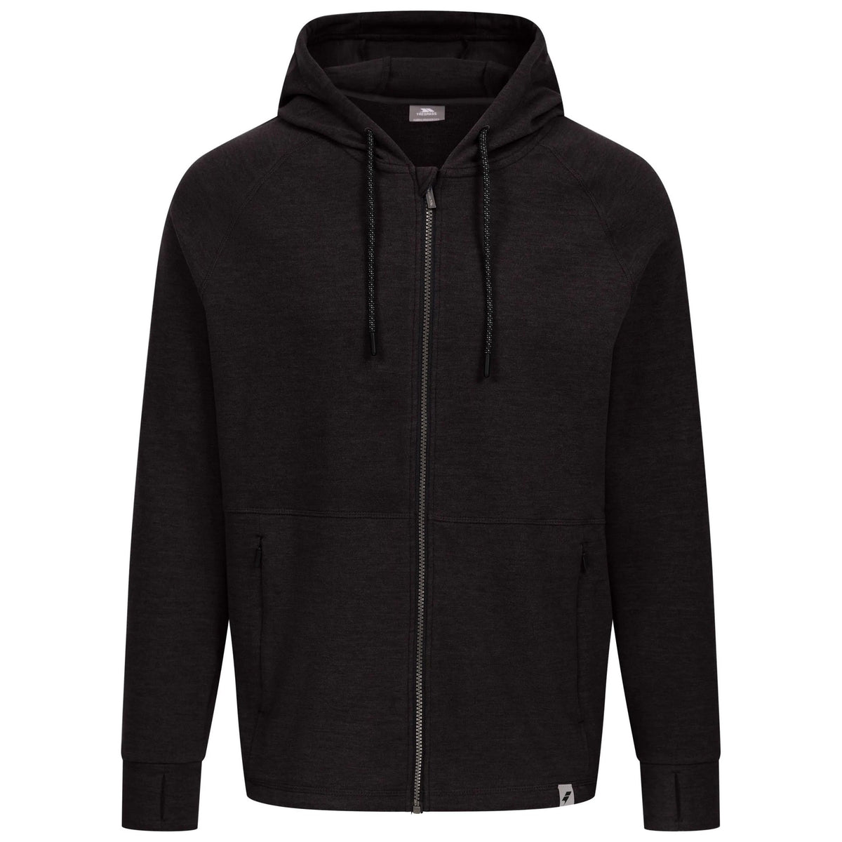 Black Marl - Front - Trespass Mens Rocky Active Full Zip Hoodie