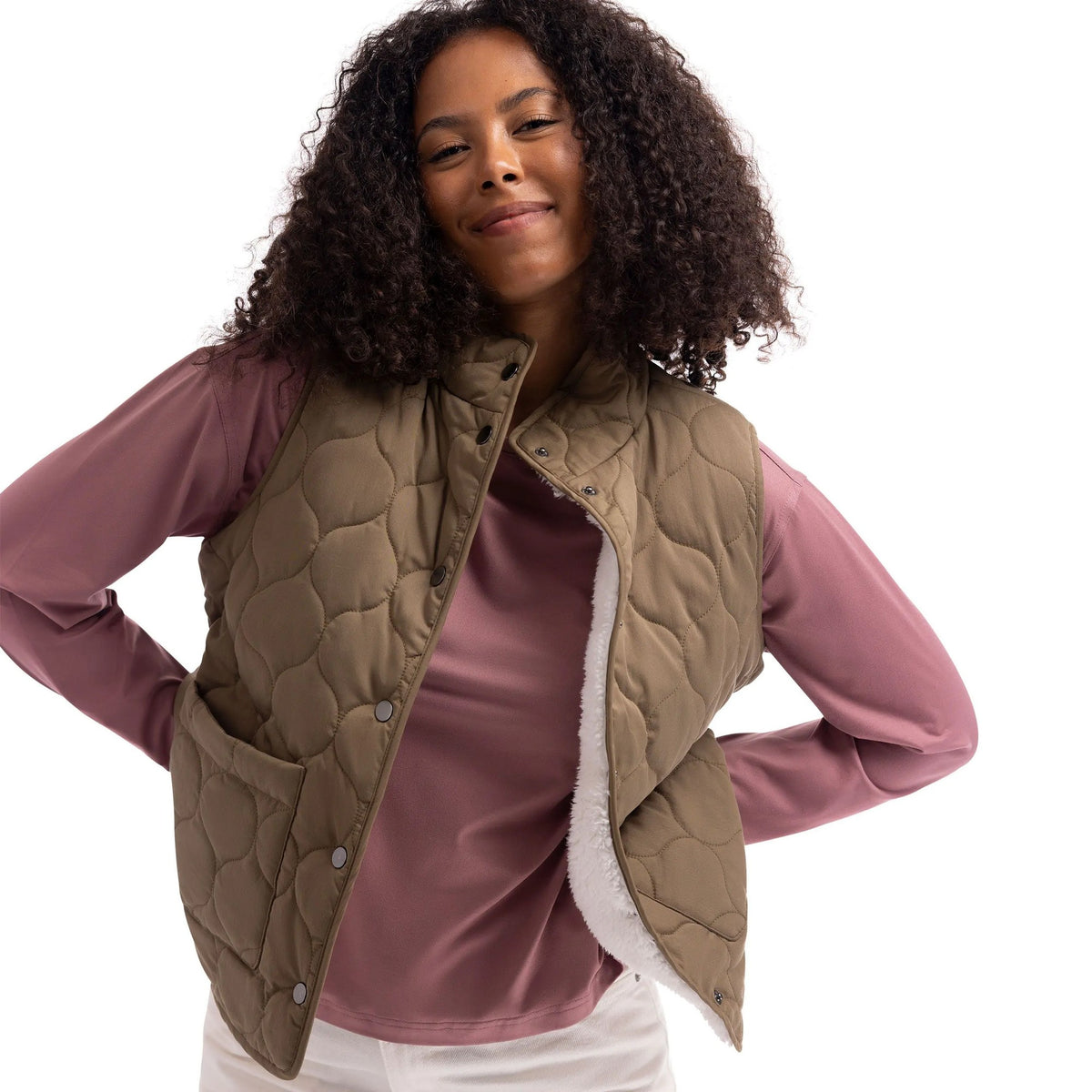 Light Khaki - Side - Trespass Womens-Ladies Edwina Gilet