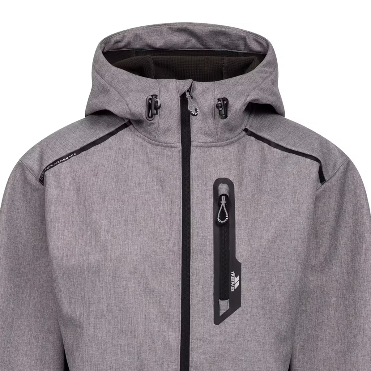 Storm Grey Marl - Side - Trespass Mens Wallace Soft Shell Jacket