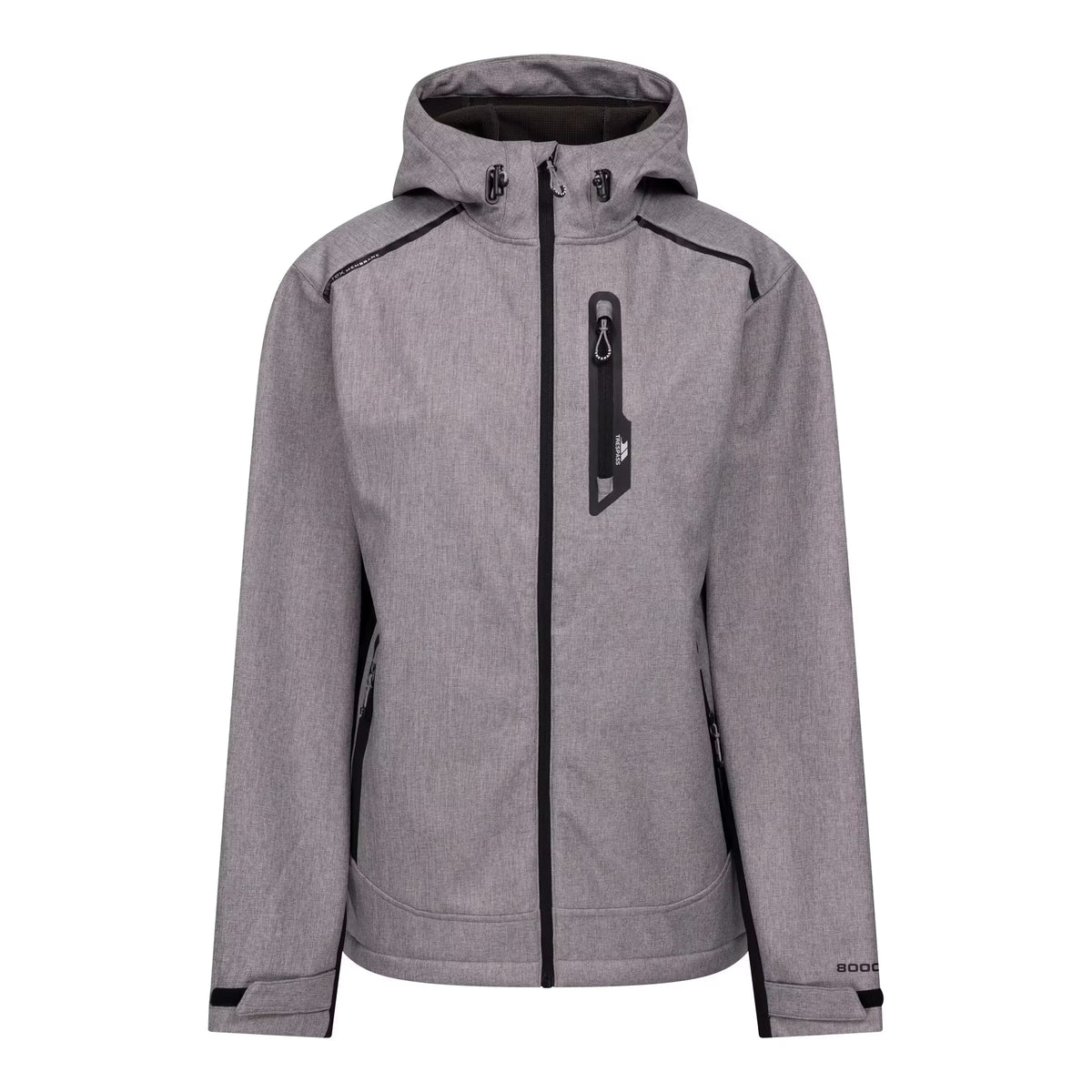 Storm Grey Marl - Front - Trespass Mens Wallace Soft Shell Jacket