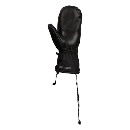 Black - Back - Trespass Unisex Adult Thoren DLX Goat Leather Ski Mittens