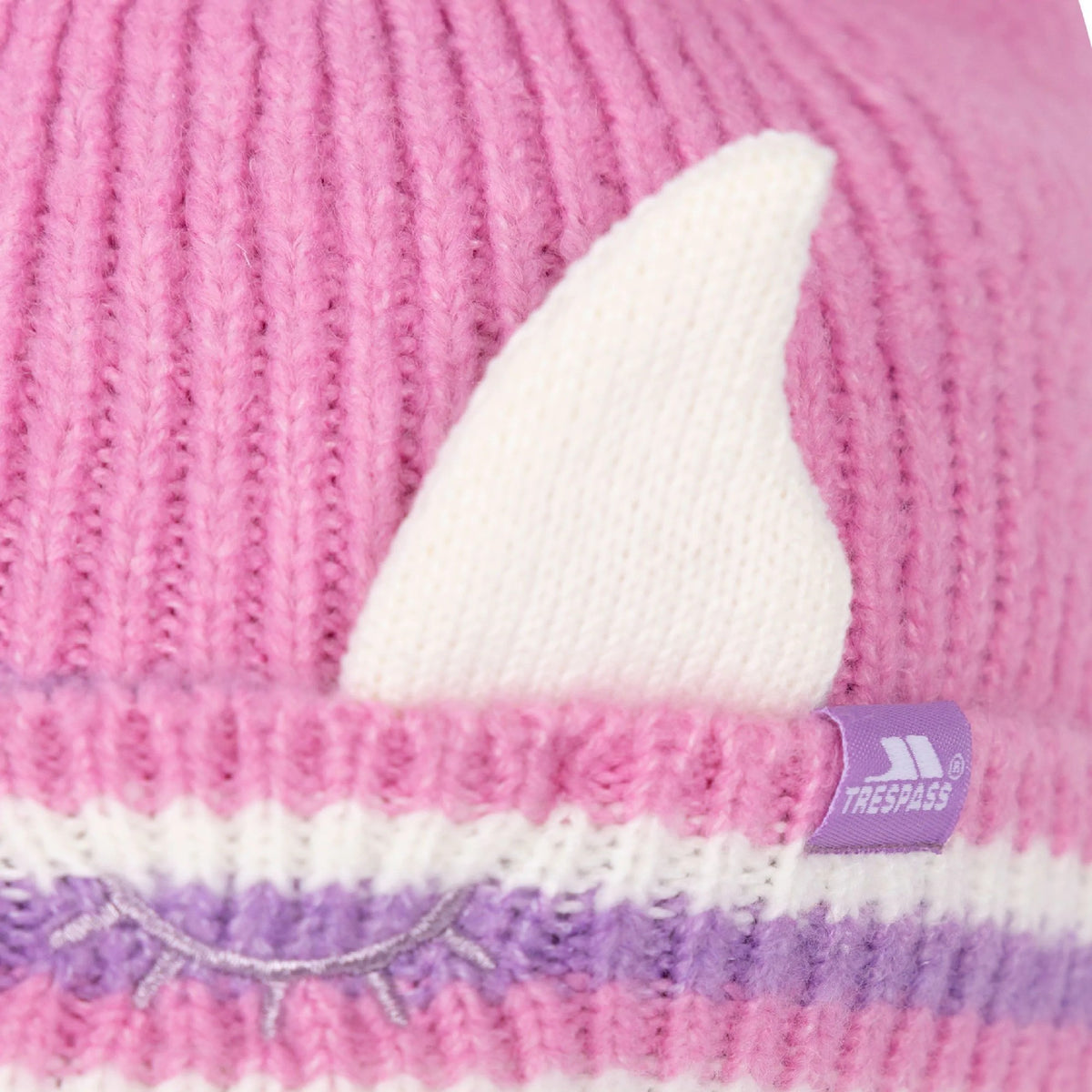 Light Pink - Pack Shot - Trespass Girls Magic Horn Fleece Lined Beanie