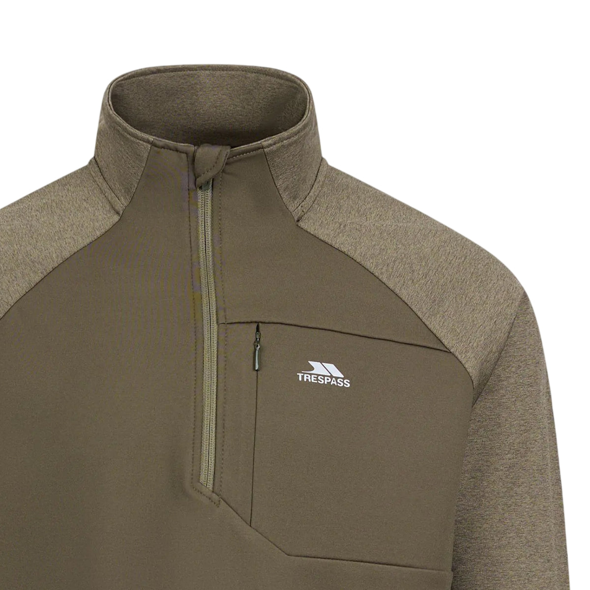 Dark Vine Marl - Side - Trespass Mens Eric Quarter Zip Active Top