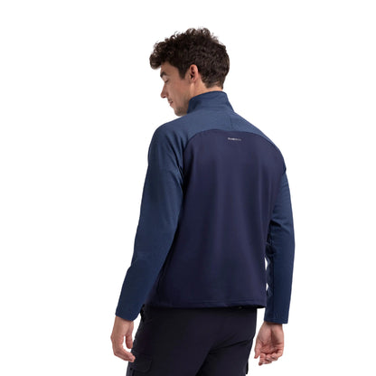Navy Marl - Pack Shot - Trespass Mens Eric Quarter Zip Active Top