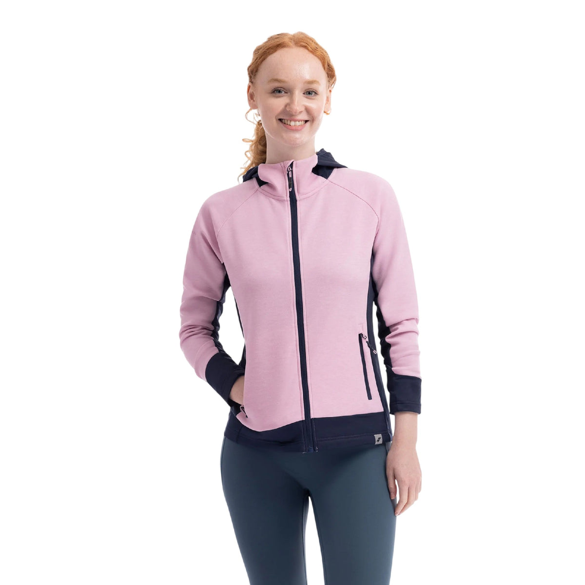 Carnation Marl - Close up - Trespass Womens-Ladies Sophy Active Full Zip Hoodie