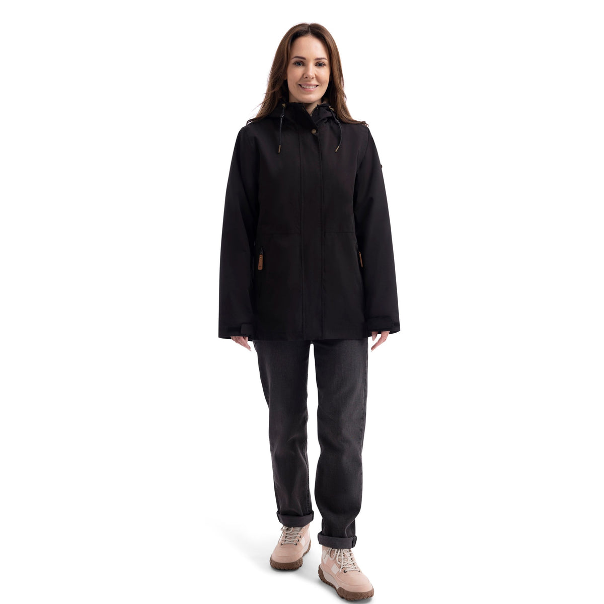 Black - Lifestyle - Trespass Womens-Ladies Kamila 3 in 1 Waterproof Jacket