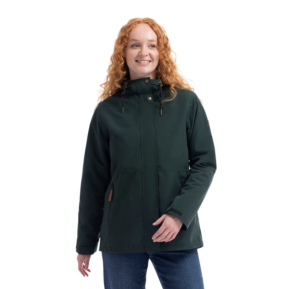 Dark Green - Side - Trespass Womens-Ladies Kamila 3 in 1 Waterproof Jacket
