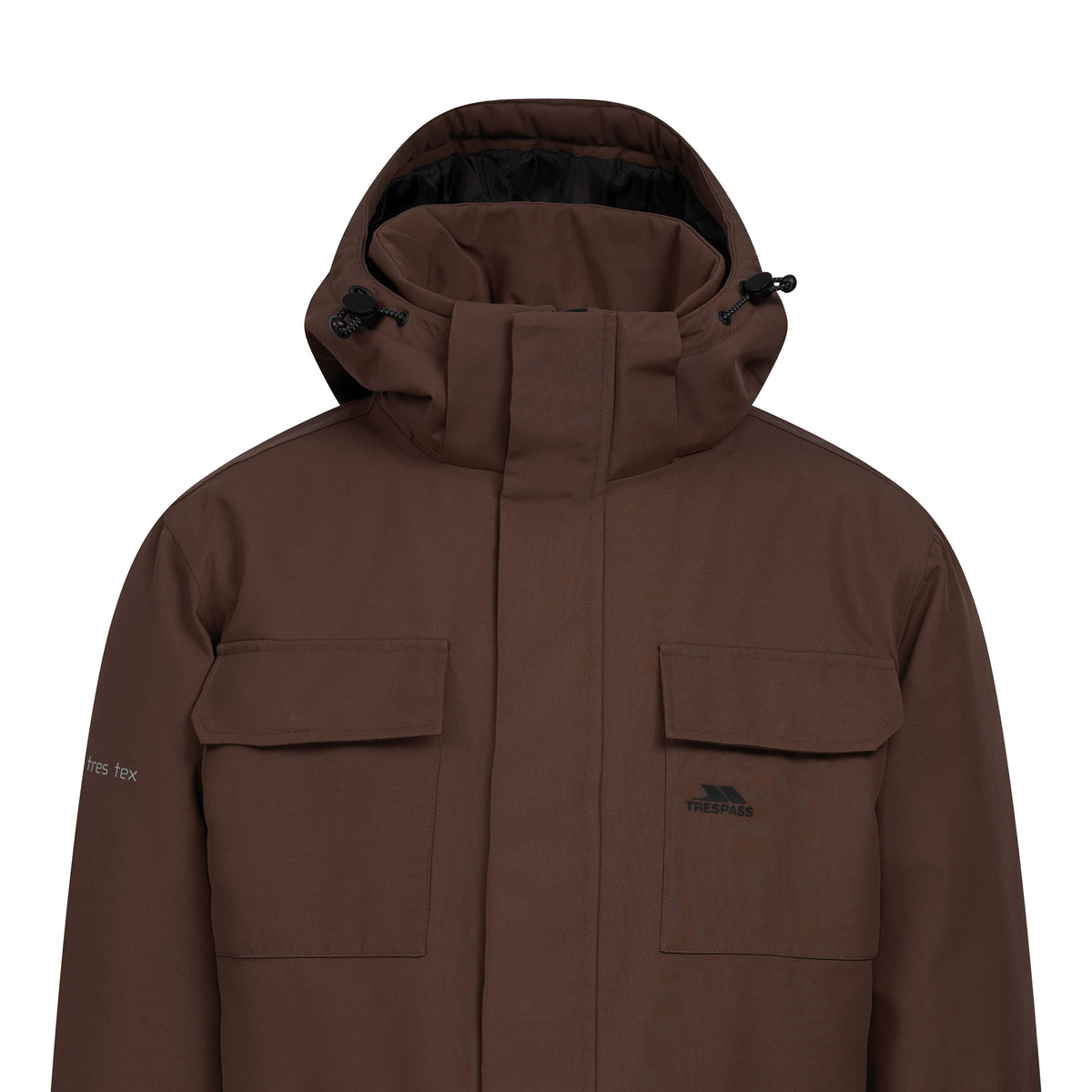 Dark Brown - Side - Trespass Mens Skerry Waterproof Jacket