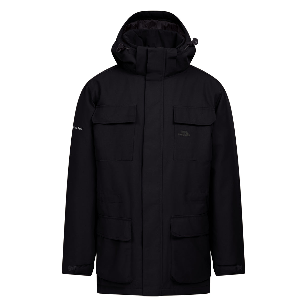 Black - Front - Trespass Mens Skerry Waterproof Jacket