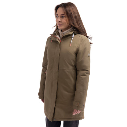 Light Khaki - Side - Trespass Womens-Ladies Melissa Padded Waterproof Jacket