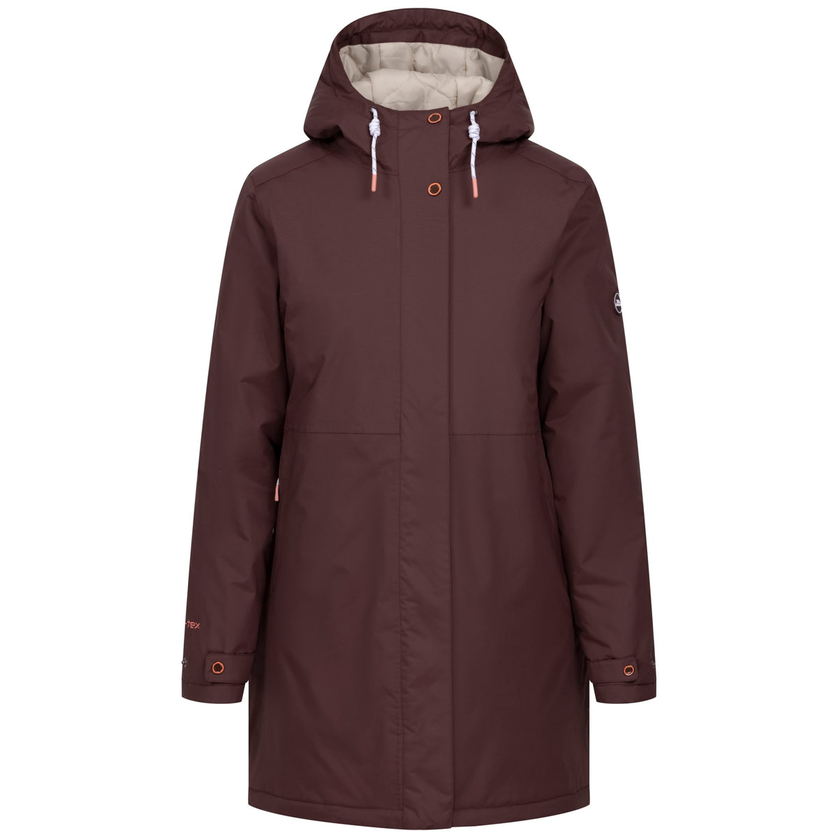 Mocha - Front - Trespass Womens-Ladies Melissa Padded Waterproof Jacket