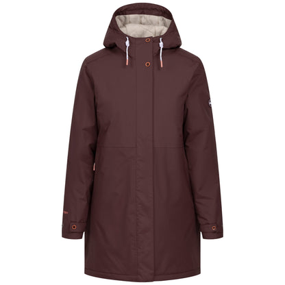 Mocha - Front - Trespass Womens-Ladies Melissa Padded Waterproof Jacket