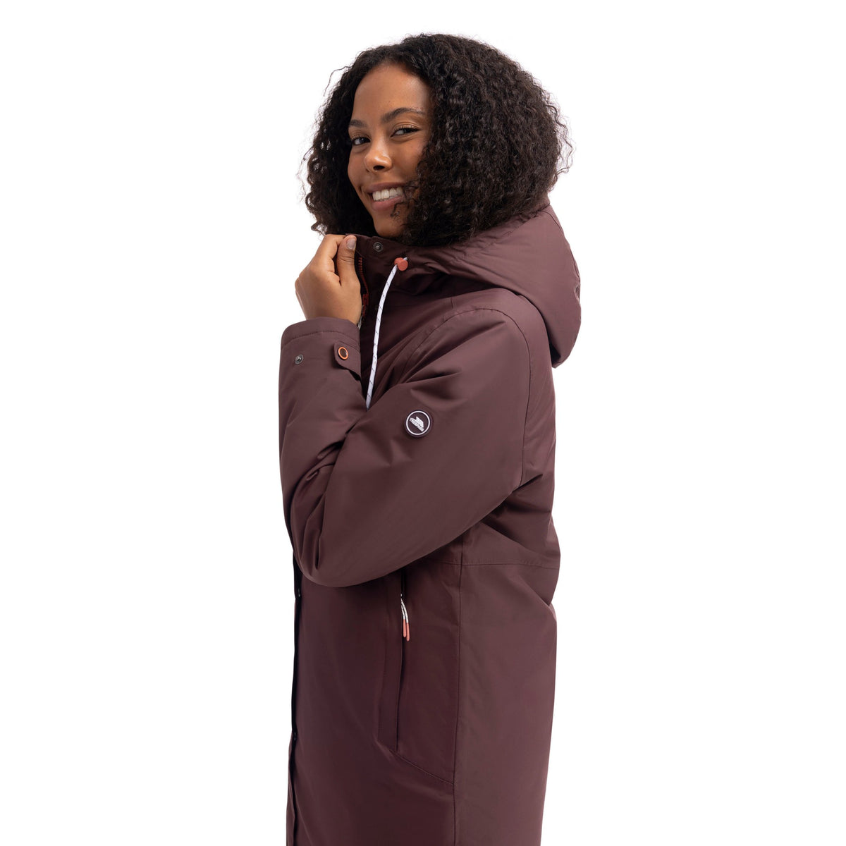 Mocha - Pack Shot - Trespass Womens-Ladies Melissa Padded Waterproof Jacket