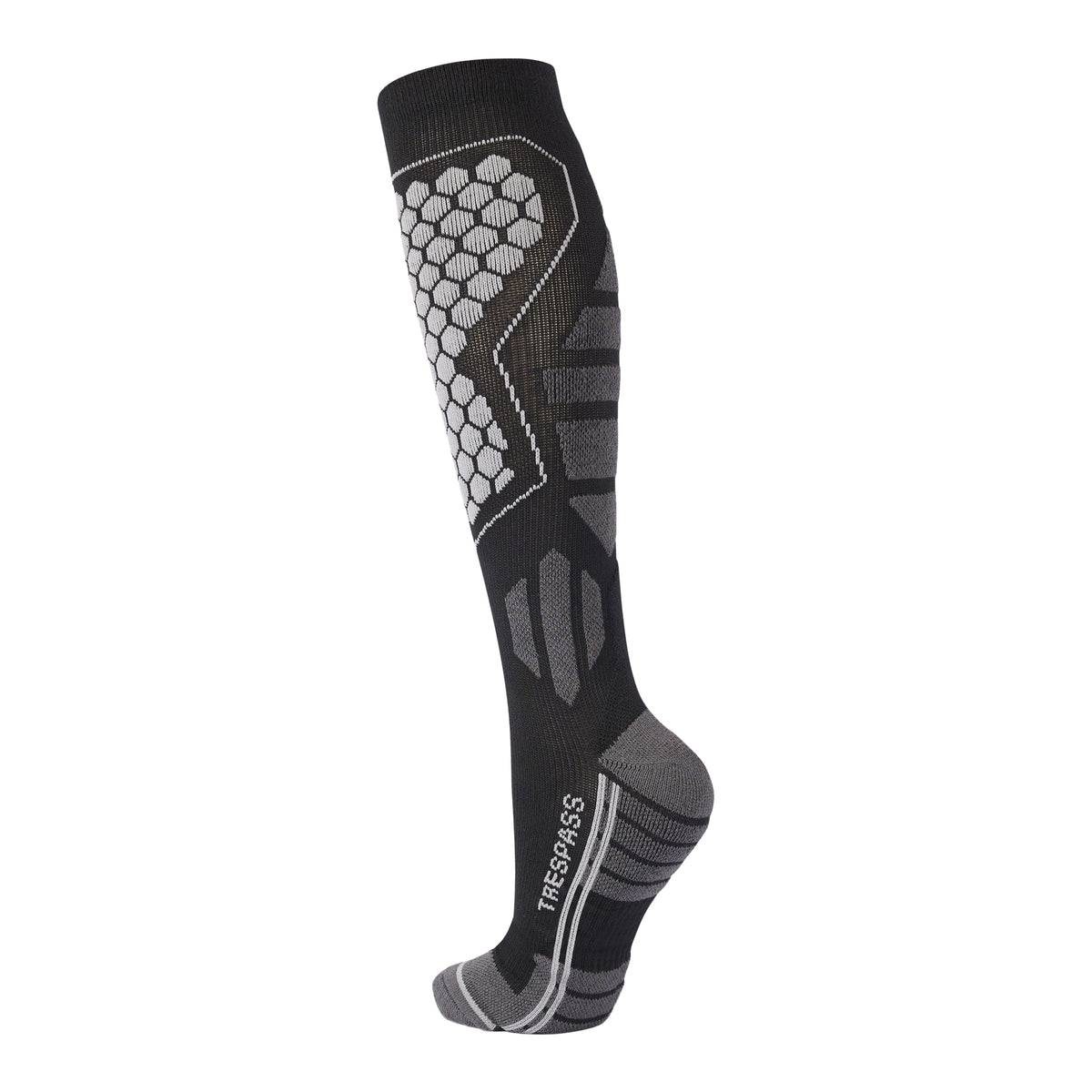 Black - Back - Trespass Unisex Adult Hacon Ski Socks