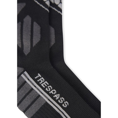Black - Pack Shot - Trespass Unisex Adult Hacon Ski Socks