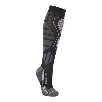 Black - Front - Trespass Unisex Adult Hacon Ski Socks