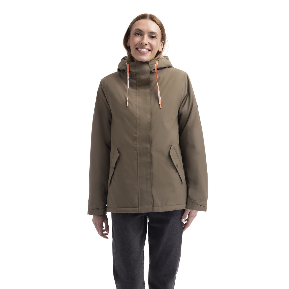 Light Khaki - Close up - Trespass Womens-Ladies Yulia Waterproof Jacket