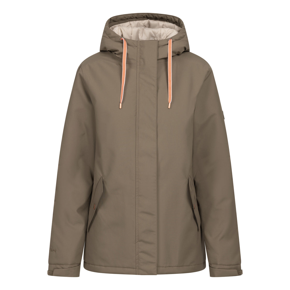 Light Khaki - Front - Trespass Womens-Ladies Yulia Waterproof Jacket